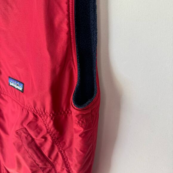 VTG PATAGONIA | Red 90s Puffer Fleece Lined Mock Neck Vest | Men's Small - Picture 4 of 9